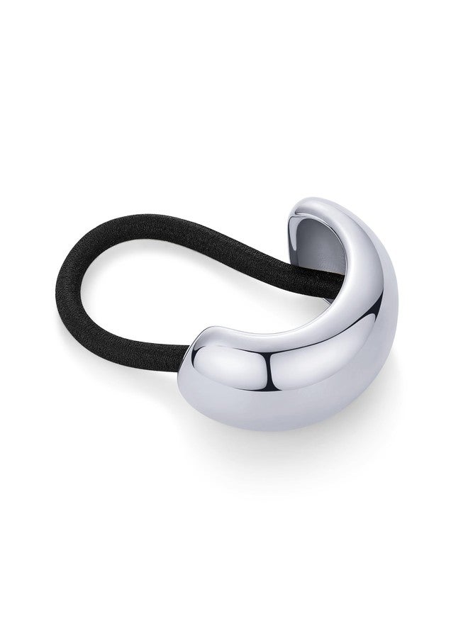 بافوا ربطات شعر معدنية سميكة مقاومة للماء من الفولاذ المقاوم للصدأ من بافوي - إكسسوارات شعر أنيقة من الفولاذ المقاوم للصدأ - ربطات شعر ذهبية مطاطية - Image 1